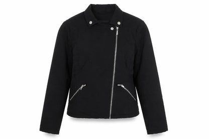 Womens UK Size 12 Dorothy Perkins Black Biker Coat