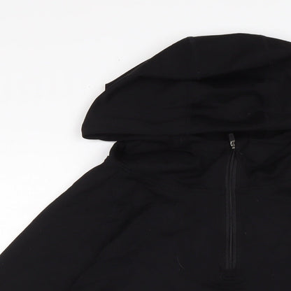 Laura Jane Active. Womens Black Nylon Pullover Hoodie Size XL