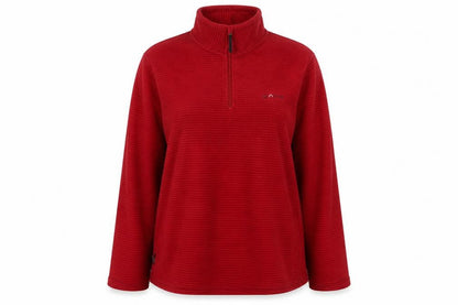 granite Womens Red Mock Neck Polyester Pullover Jumper Size 18