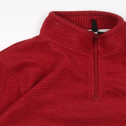 granite Womens Red Mock Neck Polyester Pullover Jumper Size 18