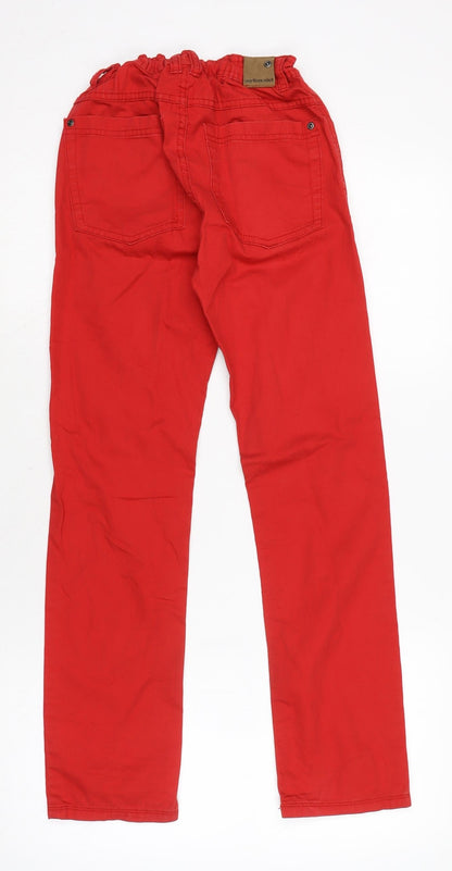 Vertbaudet Girls Purple Cotton Straight Jeans Size 12-13 Years L27 in Regular Zip