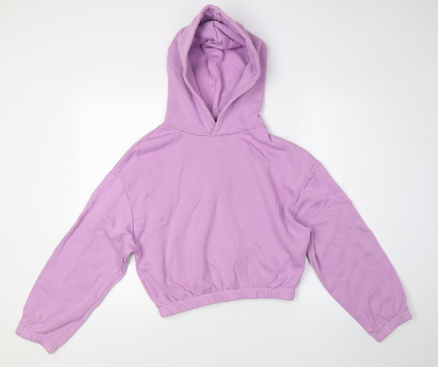 Zara Womens Purple Cotton Pullover Hoodie Size S