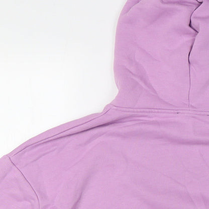 Zara Womens Purple Cotton Pullover Hoodie Size S