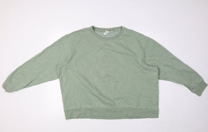 Womens UK Size XL Disney Green Pullover Sweatshirt