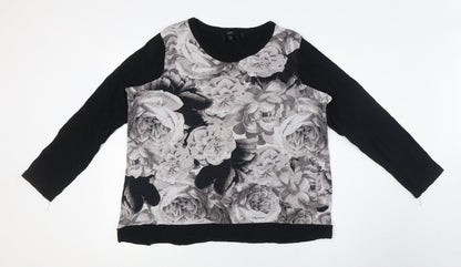 Womens UK Size 20 NEXT Black Pullover Sweatshirt