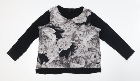 Womens UK Size 20 NEXT Black Pullover Sweatshirt