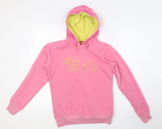 Lonsdale Womens Pink Cotton Pullover Hoodie Size 8