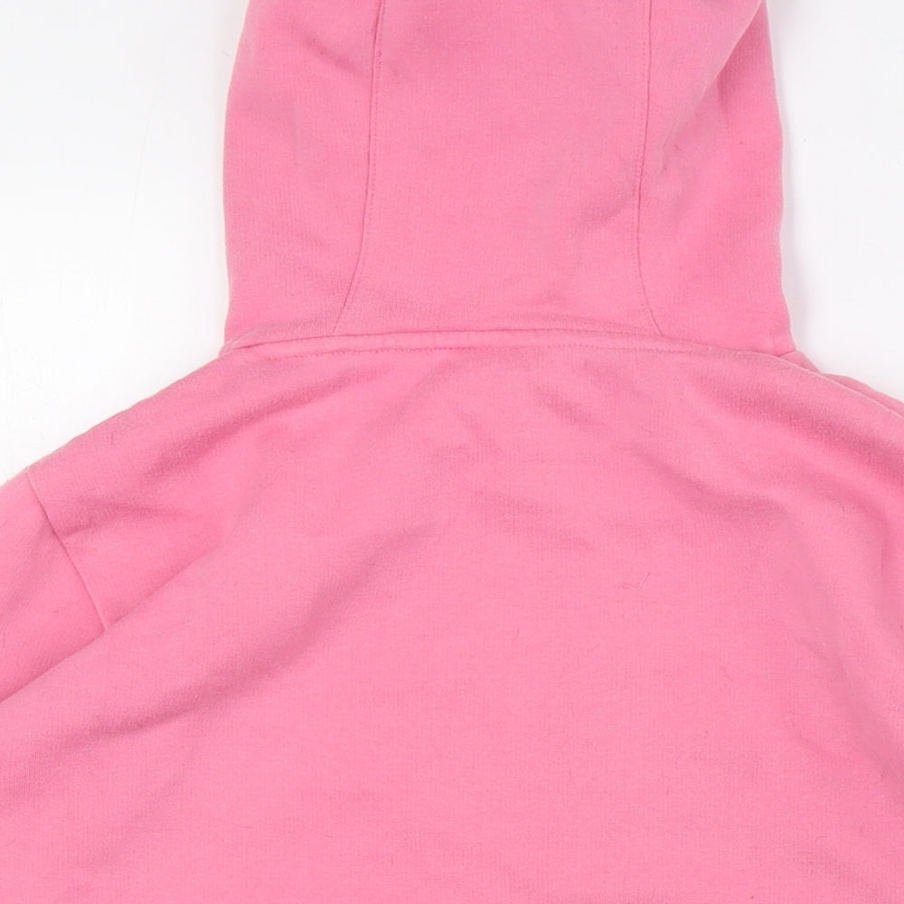 Lonsdale Womens Pink Cotton Pullover Hoodie Size 8
