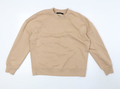 Very Womens Beige Cotton Pullover Sweatshirt Size 16