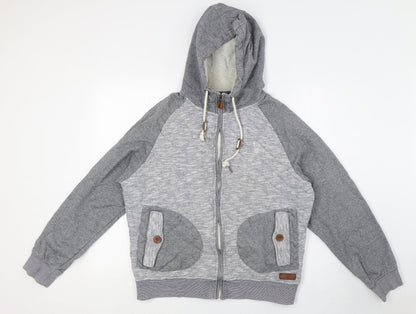 Nanny State Boys Grey Cotton Full Zip Hoodie Size XL Zip - Quilted