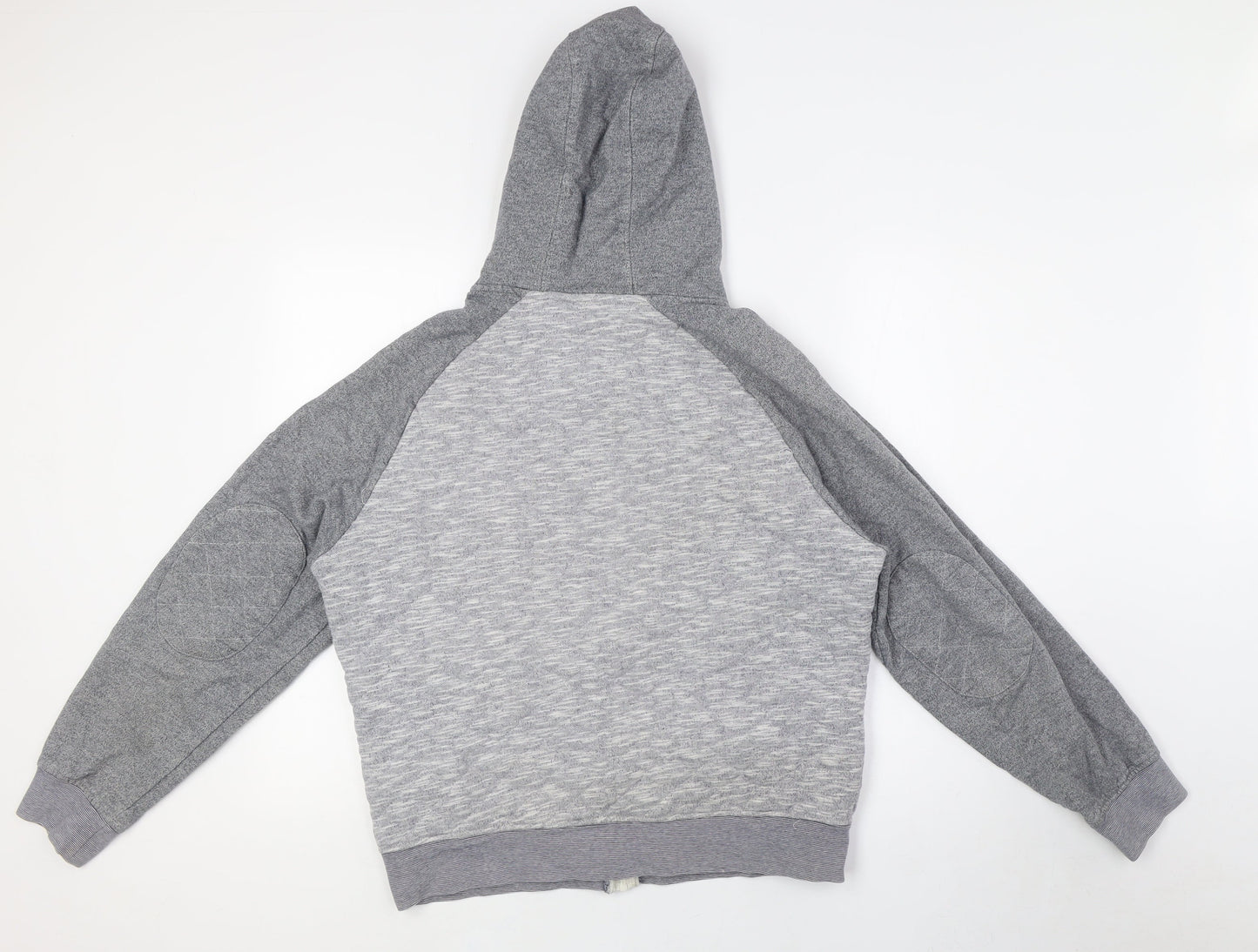 Nanny State Boys Grey Cotton Full Zip Hoodie Size XL Zip - Quilted
