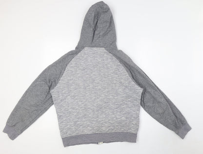Nanny State Boys Grey Cotton Full Zip Hoodie Size XL Zip - Quilted