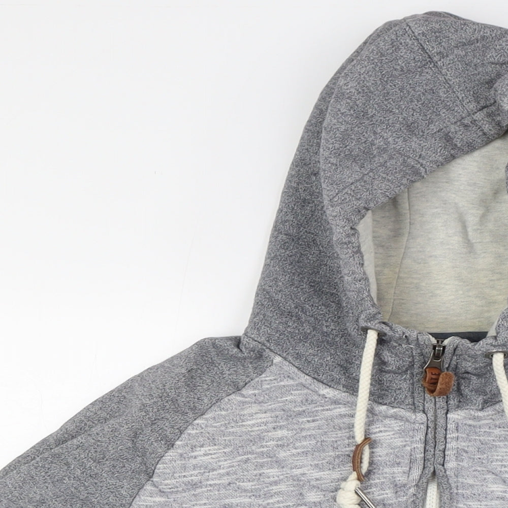 Nanny State Boys Grey Cotton Full Zip Hoodie Size XL Zip - Quilted