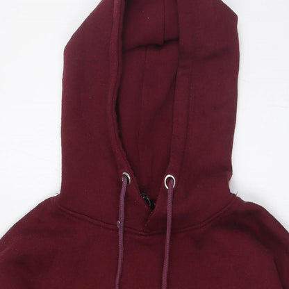 Brave Soul Womens Red Cotton Pullover Hoodie Size 8