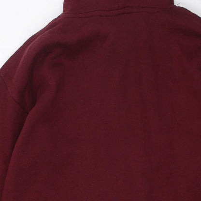 Brave Soul Womens Red Cotton Pullover Hoodie Size 8