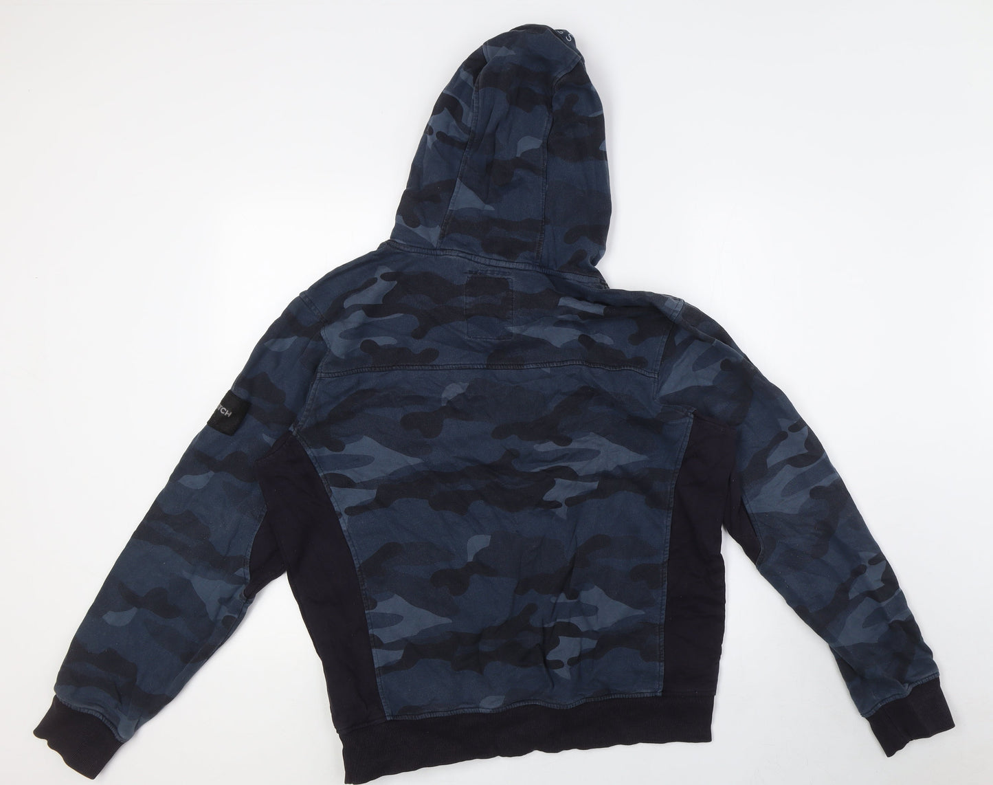 Mens UK Size M Crosshatch Blue Pullover Hoodie