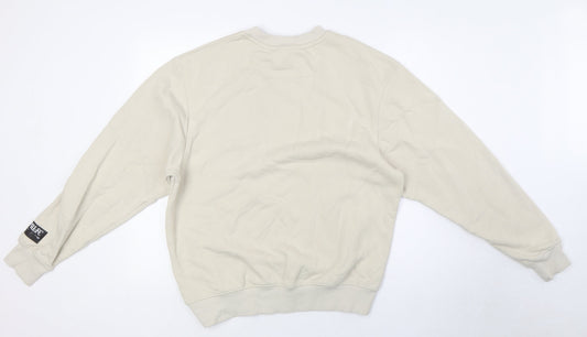 Mens UK Size S River Island Beige Pullover Sweatshirt