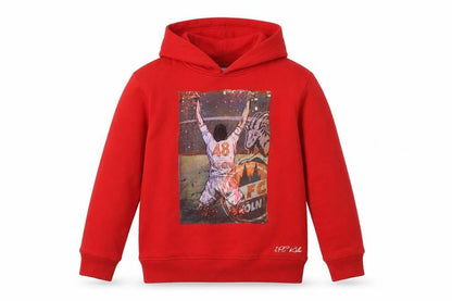 Spurbar Anders Boys Red Cotton Pullover Hoodie Size 12 Years - Football