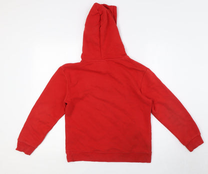 Spurbar Anders Boys Red Cotton Pullover Hoodie Size 12 Years - Football