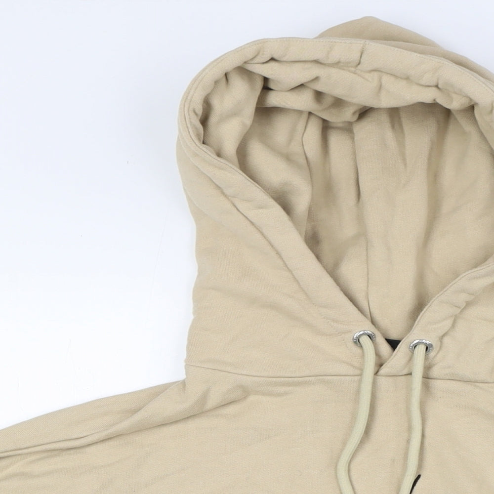 The Couture Club Mens Beige Cotton Pullover Hoodie Size S