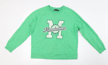 Womens UK Size M Marks and Spencer Green Pullover Sweatshirt