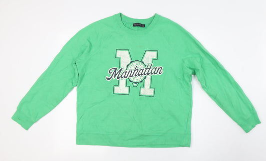 Womens UK Size M Marks and Spencer Green Pullover Sweatshirt