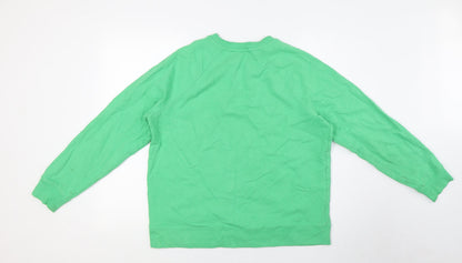 Womens UK Size M Marks and Spencer Green Pullover Sweatshirt