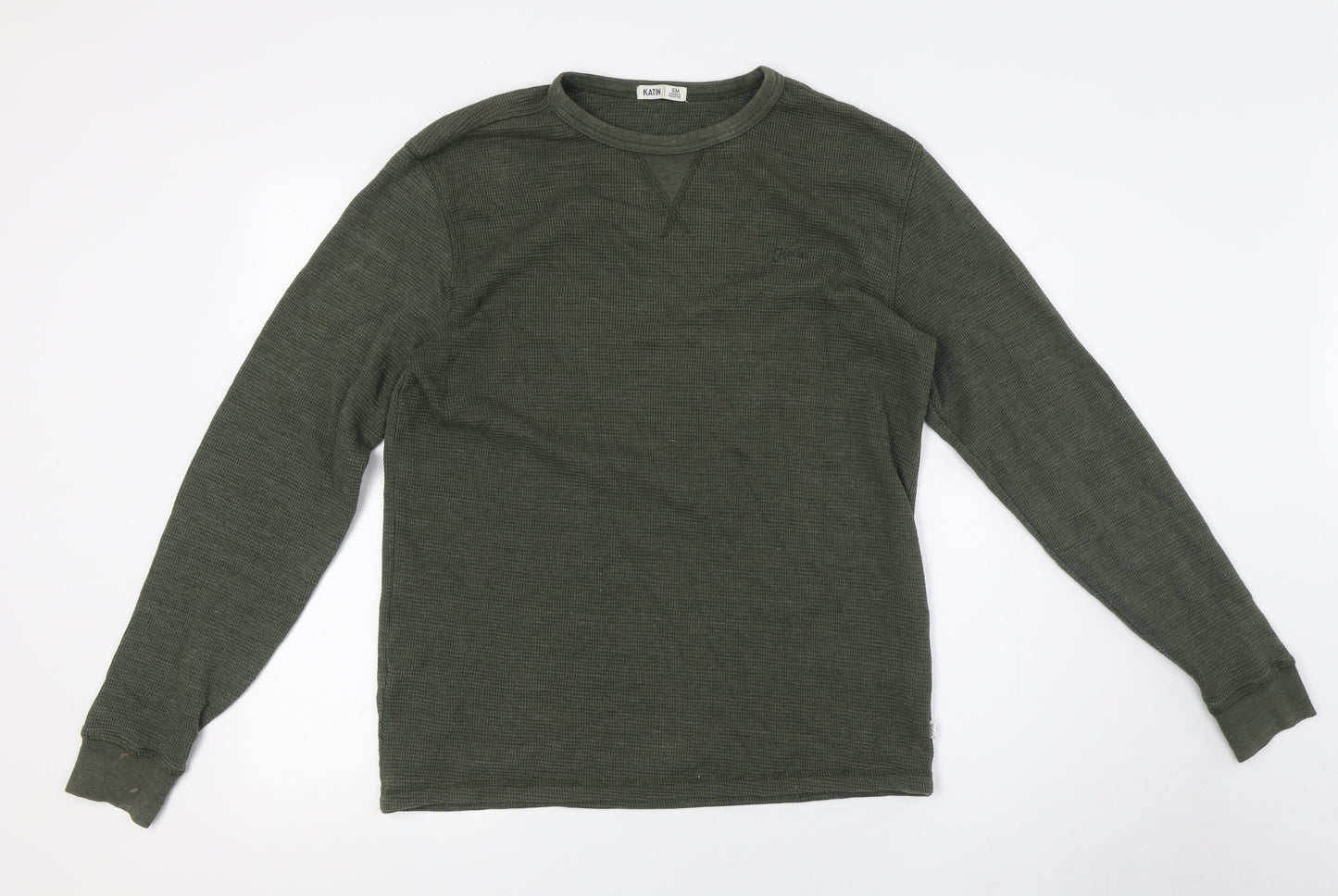 Katin Mens Green Cotton Pullover Sweatshirt Size S - Size S-M