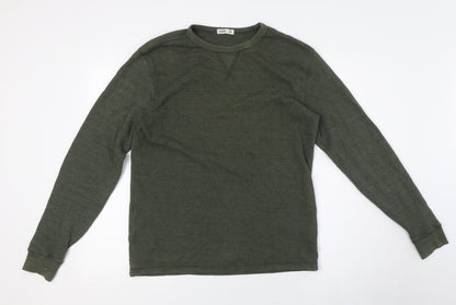 Katin Mens Green Cotton Pullover Sweatshirt Size S - Size S-M