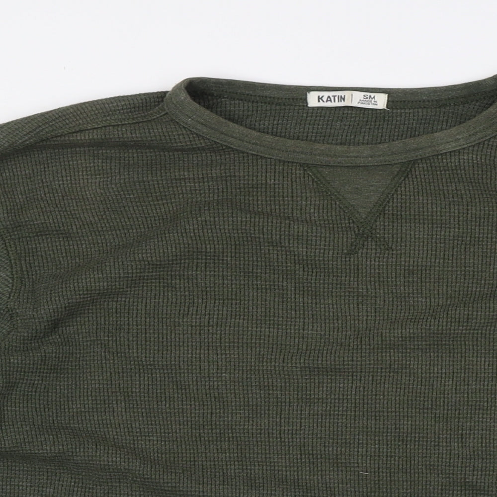 Katin Mens Green Cotton Pullover Sweatshirt Size S - Size S-M