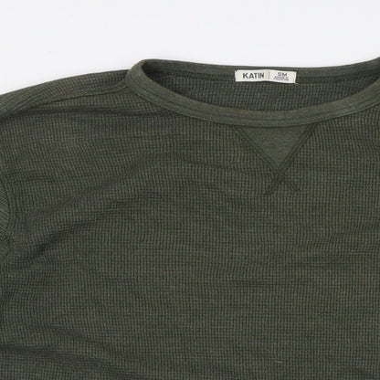 Katin Mens Green Cotton Pullover Sweatshirt Size S - Size S-M