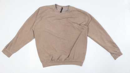 Additional front view of As You women’s beige polyester pullover sweatshirt, size S