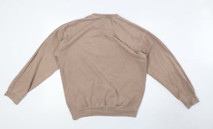Back view of As You women’s beige polyester pullover sweatshirt, size S