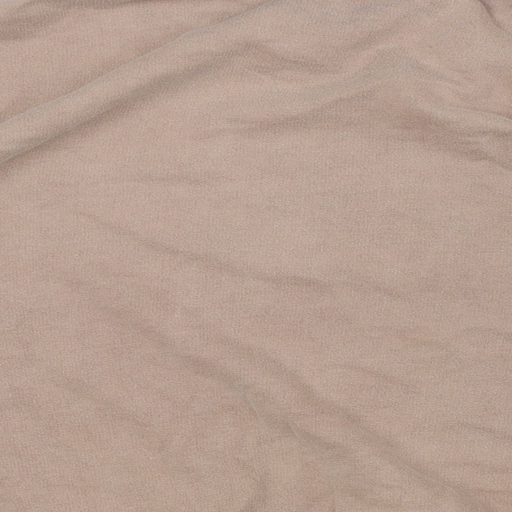 Brand and care label for As You women’s beige polyester pullover sweatshirt, size S