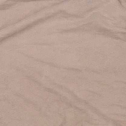 Brand and care label for As You women’s beige polyester pullover sweatshirt, size S