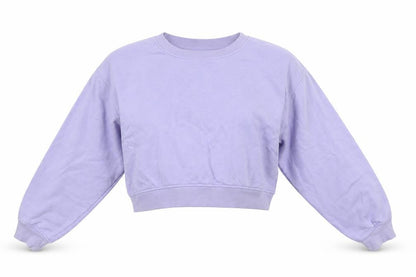 Zara Womens Purple Cotton Pullover Sweatshirt Size L