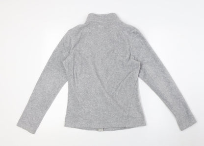 DECATHLON Womens Grey Jacket Size S Zip - Zip pockets