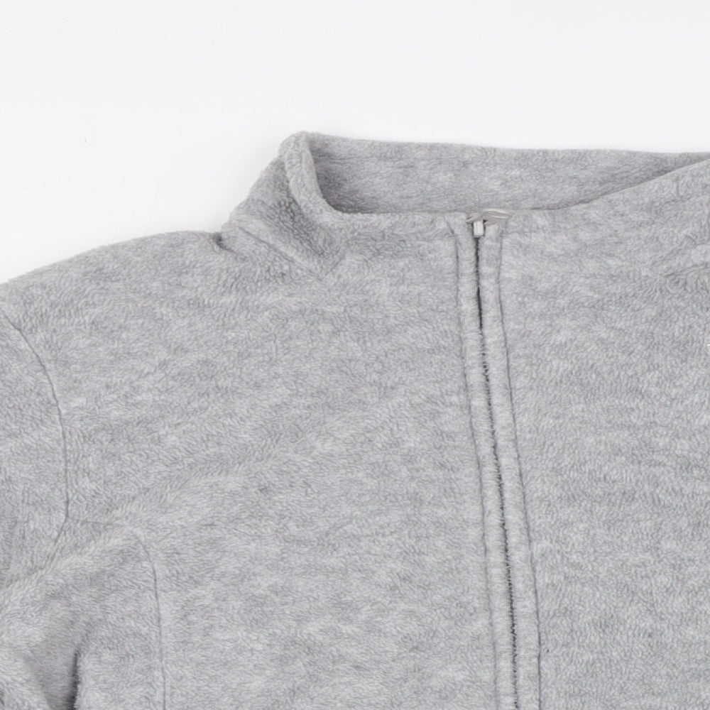 DECATHLON Womens Grey Jacket Size S Zip - Zip pockets