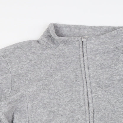 DECATHLON Womens Grey Jacket Size S Zip - Zip pockets