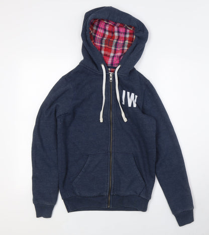 Womens UK Size 6 Jack Wills Blue Full Zip Hoodie
