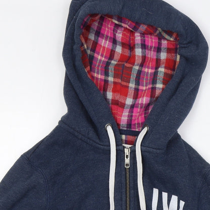 Womens UK Size 6 Jack Wills Blue Full Zip Hoodie