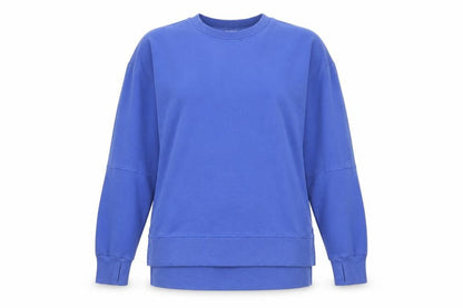 all in motion Womens Blue Cotton Pullover Sweatshirt Size S - Thumb Sleeves