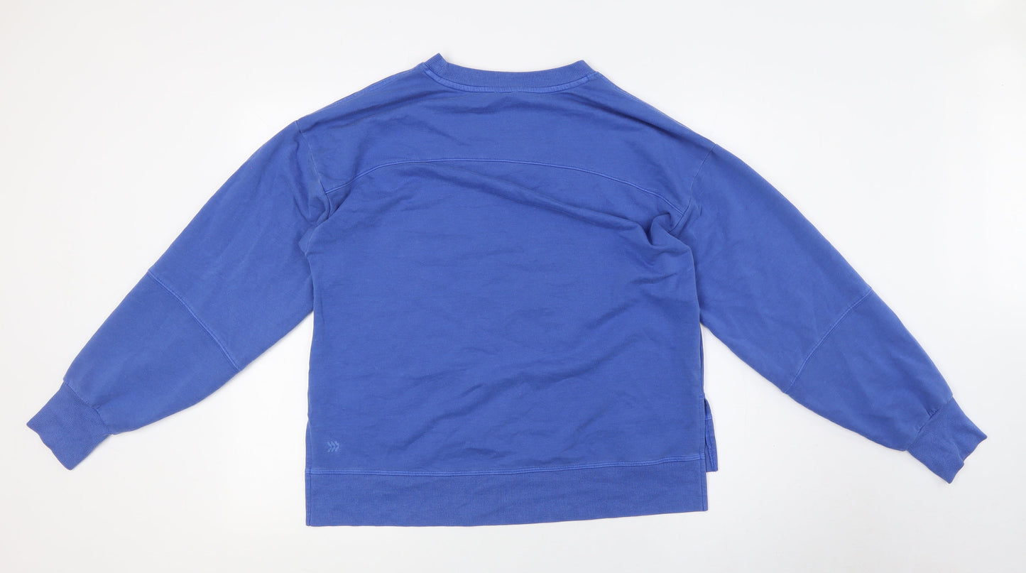 all in motion Womens Blue Cotton Pullover Sweatshirt Size S - Thumb Sleeves