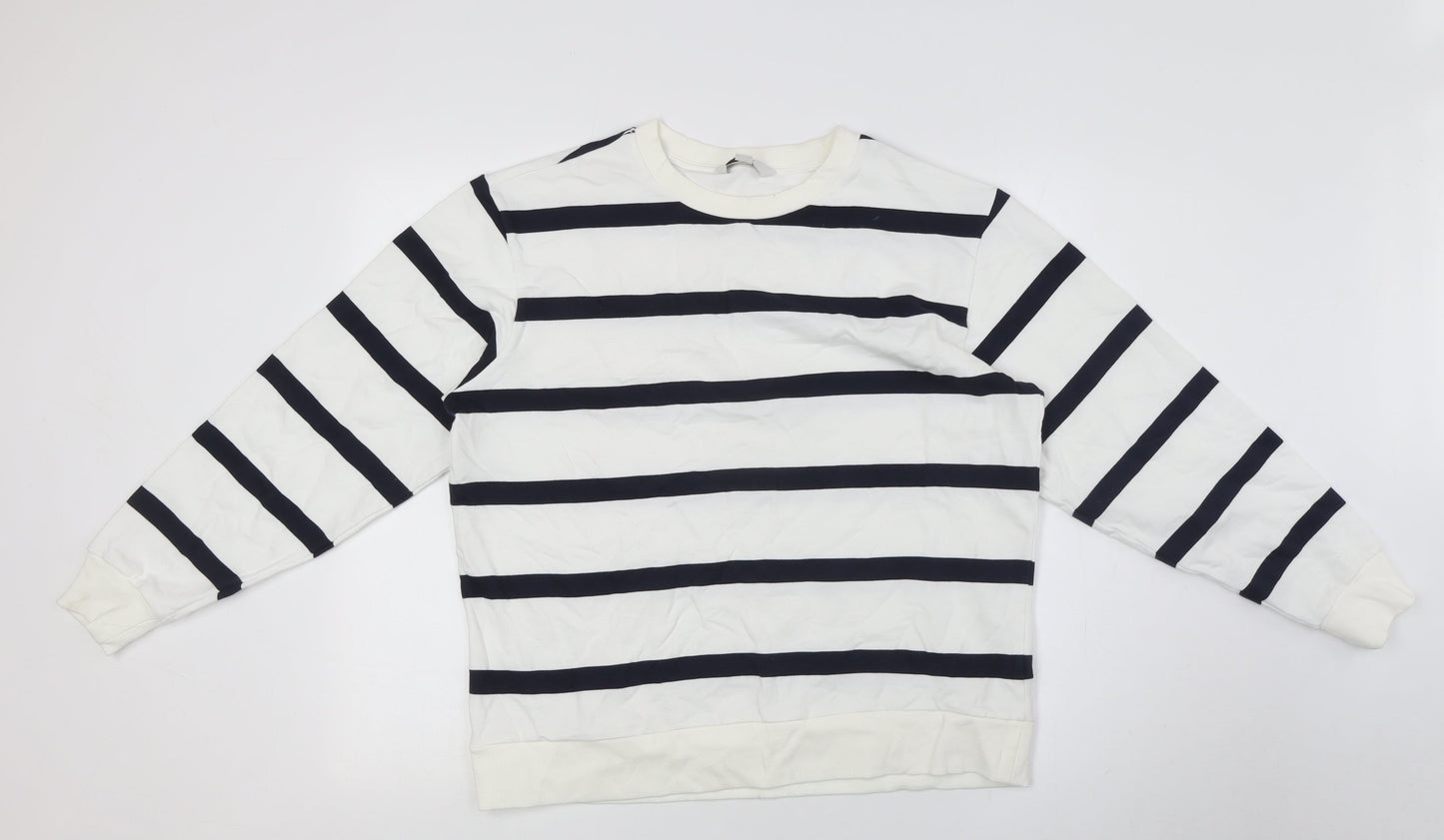 Womens UK Size M Marks and Spencer White Pullover Sweatshirt