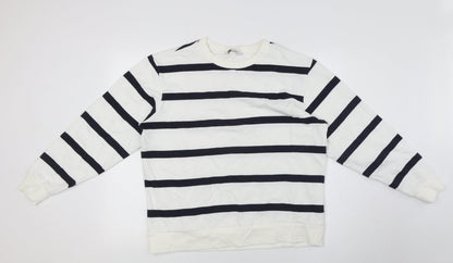 Womens UK Size M Marks and Spencer White Pullover Sweatshirt
