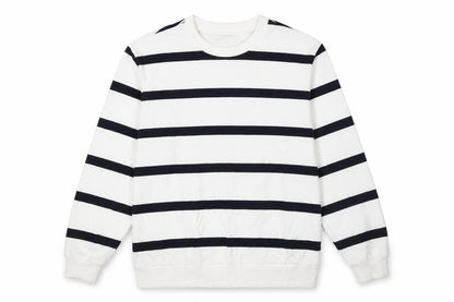 Marks & Spencer Womens White Striped Cotton Pullover Sweatshirt Size M