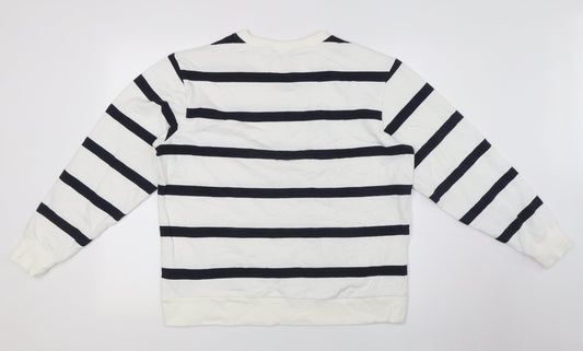 Womens UK Size M Marks and Spencer White Pullover Sweatshirt
