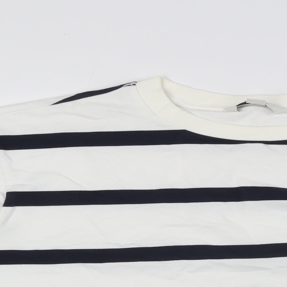 Womens UK Size M Marks and Spencer White Pullover Sweatshirt