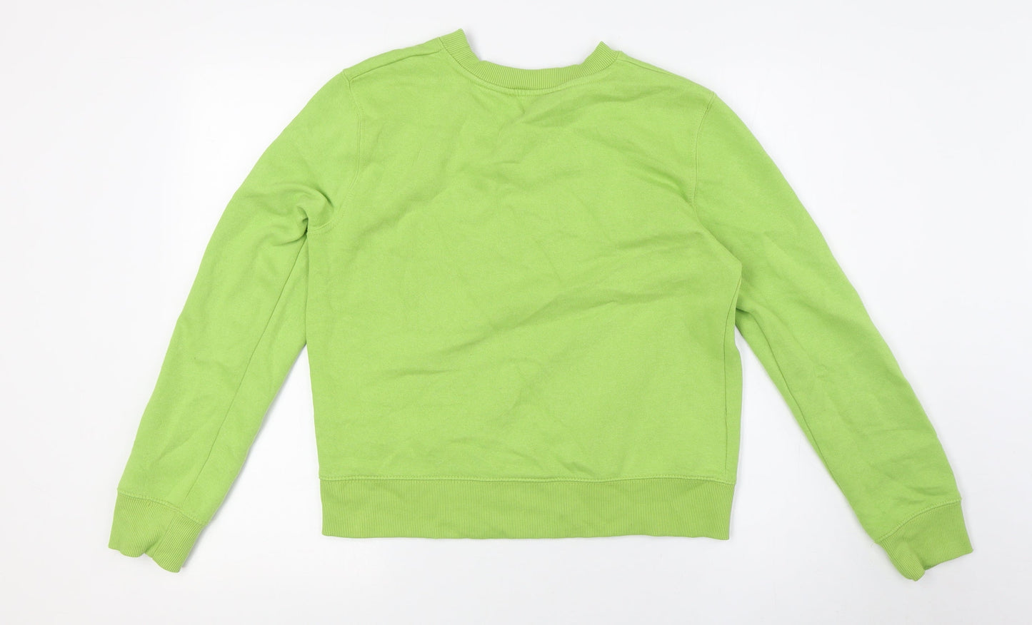 Zara Womens Green Polyester Pullover Sweatshirt Size S - If Fridays Had a Face I Would Kiss It
