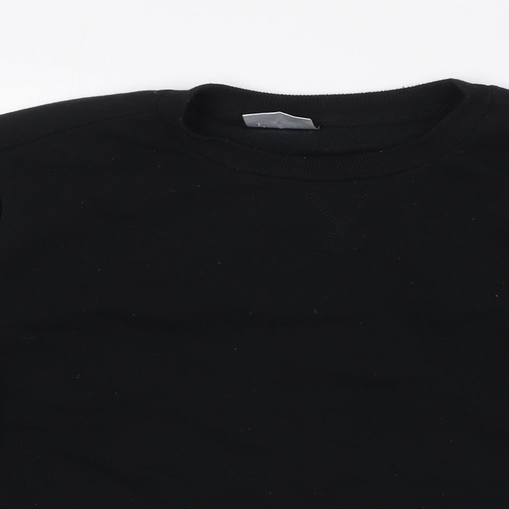 Alphar One Mens Black Polyester Pullover Sweatshirt Size S
